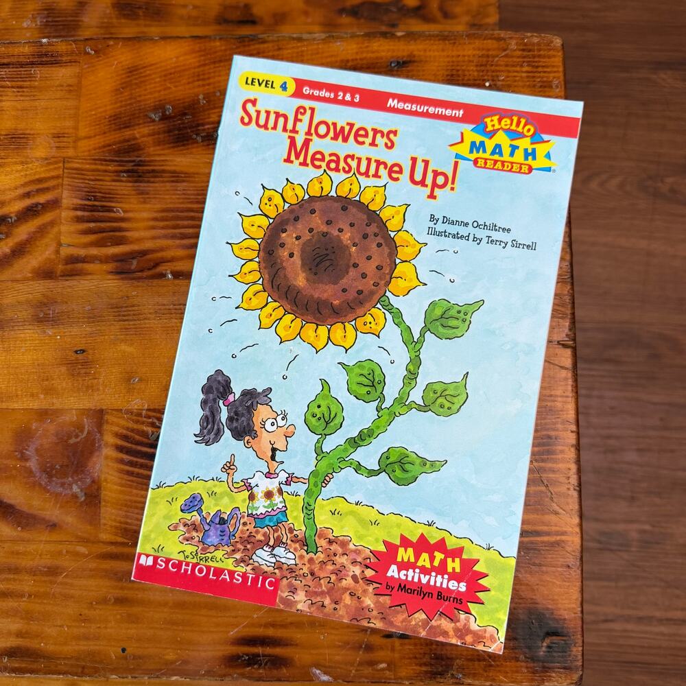Vintage 2003 Sunflowers Measure Up! Math Measurement Paperback Book